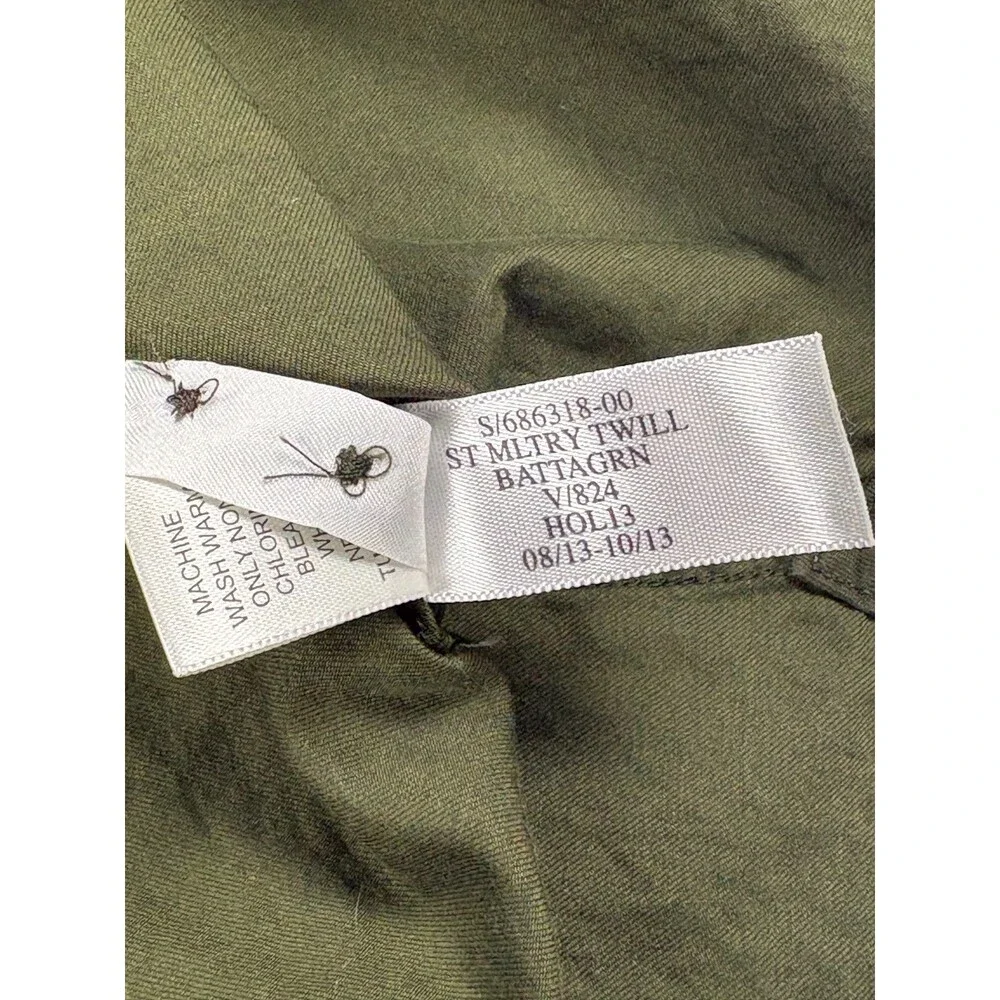 Banana Republic Military Utility Button Up Shirt Olive Green Mens Size Medium